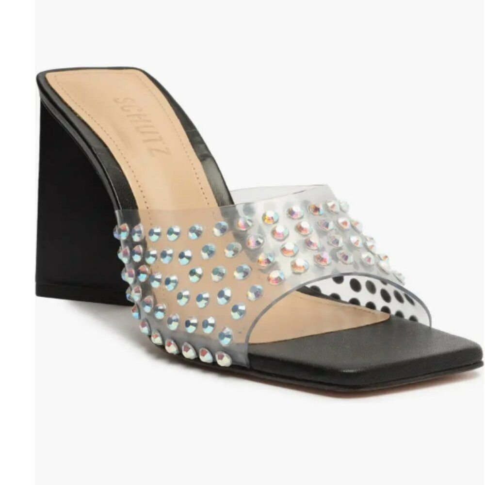 Schutz Lizah Embellished Heels Size 6.5